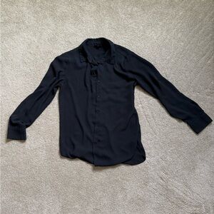 Mossimo Supply Co. Black Collared Button-Up Shirt